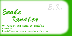 emoke kandler business card